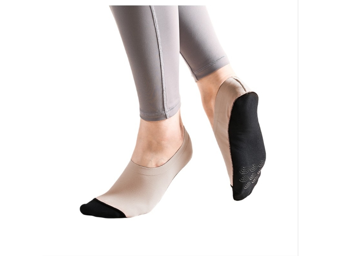 Meias de Ioga, Femininas, Antiderrapantes, com Aderência, para Pilates, Barra, Cores Cinza AQUAFORGE