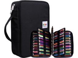 Capa Para Lápis Para 220 Lápis Coloridos, Grande Capacidade Com Slot, Estojo À Prova D‘água Para Lápis De Aquarela E Canetas Hidrográficas E Gel