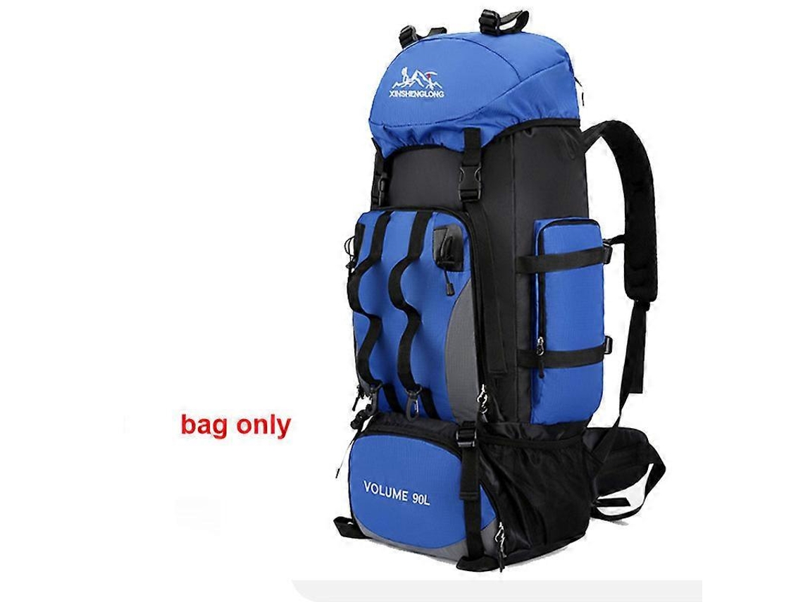 Mochila Impermeável De 90 Litros Para Caminhadas, Camping, Viagens E Esportes Ao Ar Livre, Para Homens, Na Cor Azul