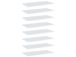 Vidaxl Prateleiras Para Estante 8 Pcs 80x40x1,5cm Contraplacado Branco