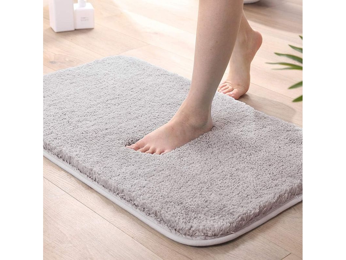 Alfombra De Baño Antideslizante Lavable, Suave Microfibra, 50x80cm, Para Baño, Ducha, Cocina Y Habitación