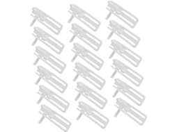 Conjunto De 20 Ganchos De Cortina Ajustáveis De Plástico Branco Para Cortinas Plissadas Conjunto De 20 Ganchos De Cortina Ajustáveis De