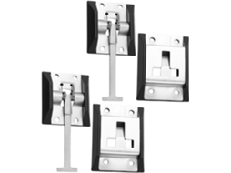 Conjunto De 4 Ganchos De Segurança Para Portas De Veículos Em Metal Prateado Liso E Durável.