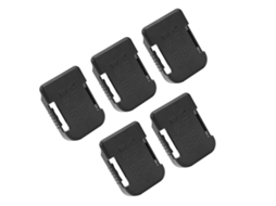 Suporte para armazenamento de baterias de lítio (5 peças) com encaixe para alça, suporte fixo para Makita 18V, preto.