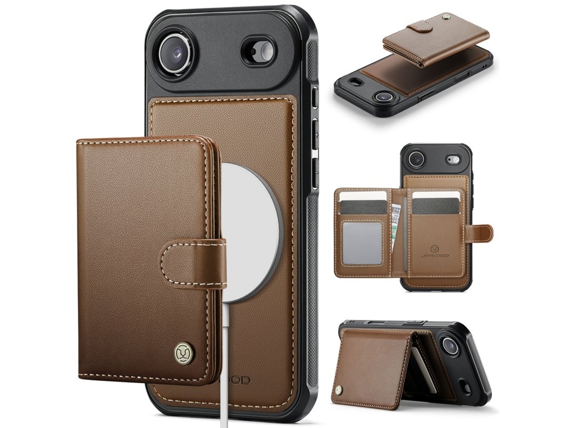 Capa Para Celular Jeehood J09 Para Iphone Air Com Rfid E Magsafe - Marrom