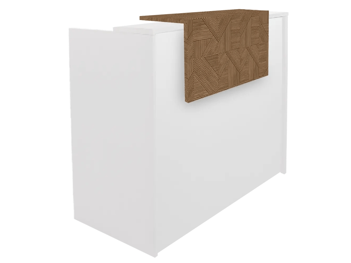 Balcão De Recepção Flutuante Básico. 104,5 X 200 X 51,9 Cm. Kubic. Ofilike