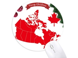 Símbolo de uma Folha Bordo Vermelha, Mapa do Canadá, Árvore Natal, Tapete Rato Borracha Polegadas Polegada