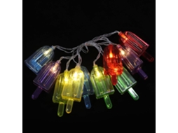 Cordão De Luzes Led Em Formato De Sorvete, 15 Metros, 10 Lâmpadas, Funciona A Bateria, Ideal Para Qu Gokoco