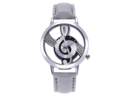 Reloj De Pulsera Analógico De Cuarzo Con Dial Redondo Moda Para Mujer (gris)