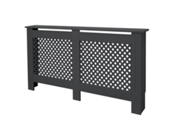 Cobertura do radiador 152 x 19 x 82 cm MDF antracite com design em favo de mel