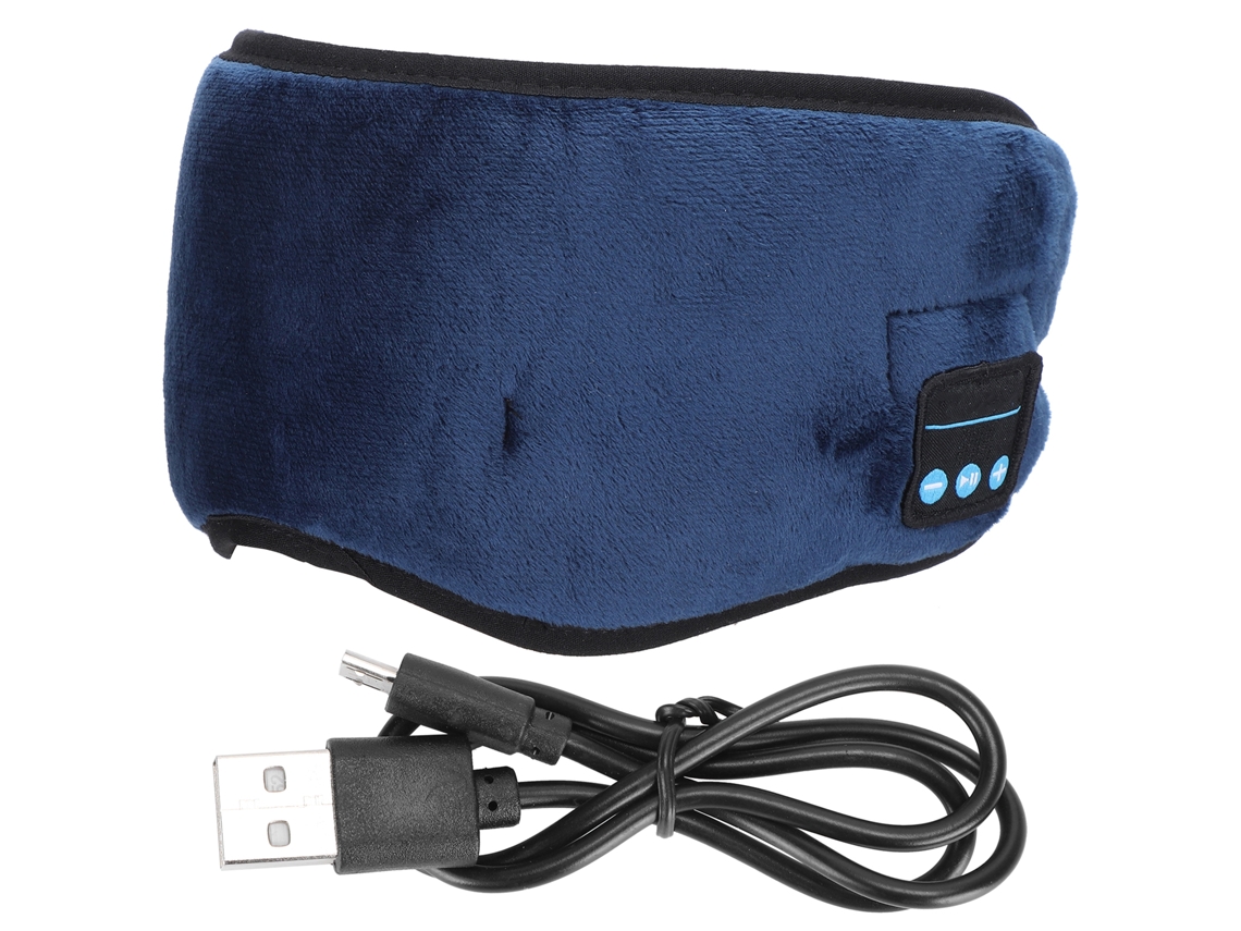 Máscara de Dormir com Fones de Ouvido Bluetooth Integrados para Home Office, na Cor Azul AQUAFORGE