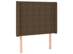Headboard, Headboards Vidaxl Marrom Tecido (103 X 16 X 118/128 Cm)