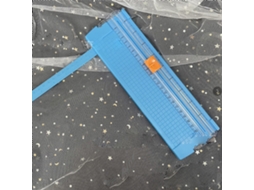 Cortadora De Papel Pequeña Mini Plegable Acero Carbono Sin Burras Escala Clara Para Scrapbooking Azul