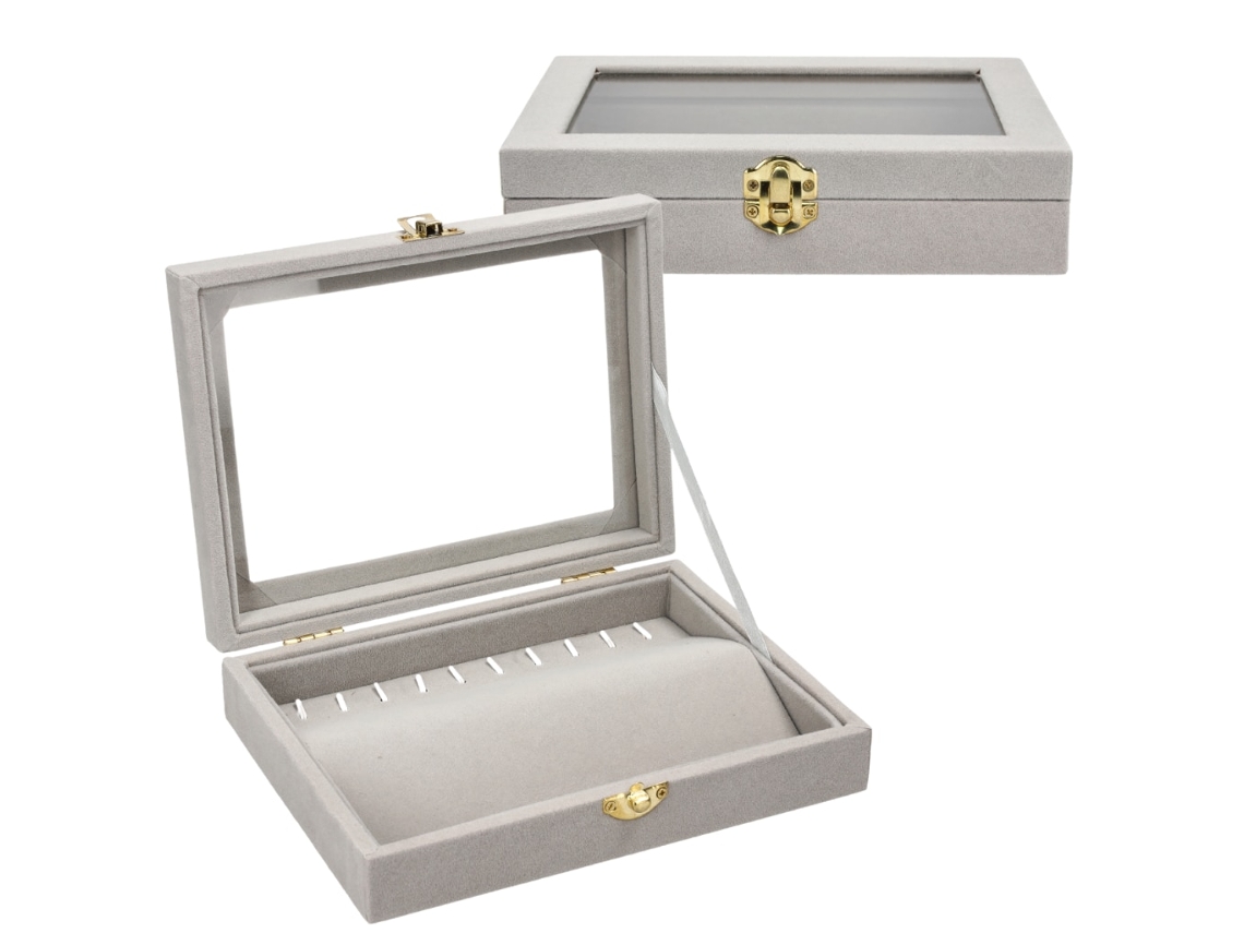 Caixa De Jóias B1 20x15x5cm Cinzento
