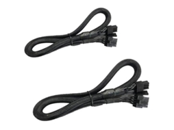 Lurelia Cabo Pcie, 2 Unidades, 8 Pinos, 60 Cm, Com Alimentação, Compatível Com Evga Supernova, Preto