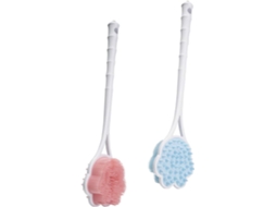 Escova De Banho Corporal Yardwe Com Cabo Longo 2 Unidades E Cerdas Plástico Silicone Macias Design Especial, Para