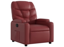 Recliner Chair, Recliner Chairs Vidaxl Vermelho Couro Artificial