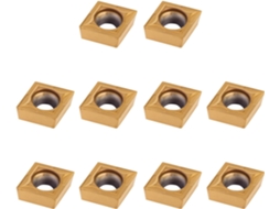 Pastilhas Cnc, 10 Pastilhas De Metal Duro Para Torno, Lâminas Paratorno Com Estojo, Adequadas Para Usinagem De Aço