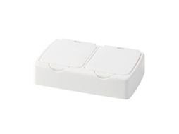 2 Grids Cotton Swabs Dispenser Multifuncional Dustproof Cotton Swab Holder Organizador Com Tampa Para Casa