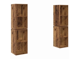 Conjunto de TV Móvel 4 Peças Madeira Antiga 37x37x72 cm MAISON EXCLUSIVE