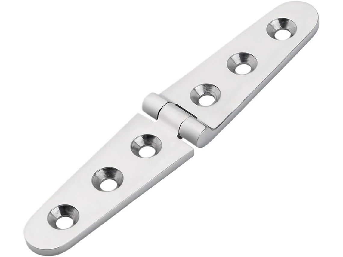 Dobradiça Oculta Para Porta De Armário, Em Aço Inoxidável, 152x30mm, Dobradiça Reforçada Para Porta De Barco, Com 6 Furos