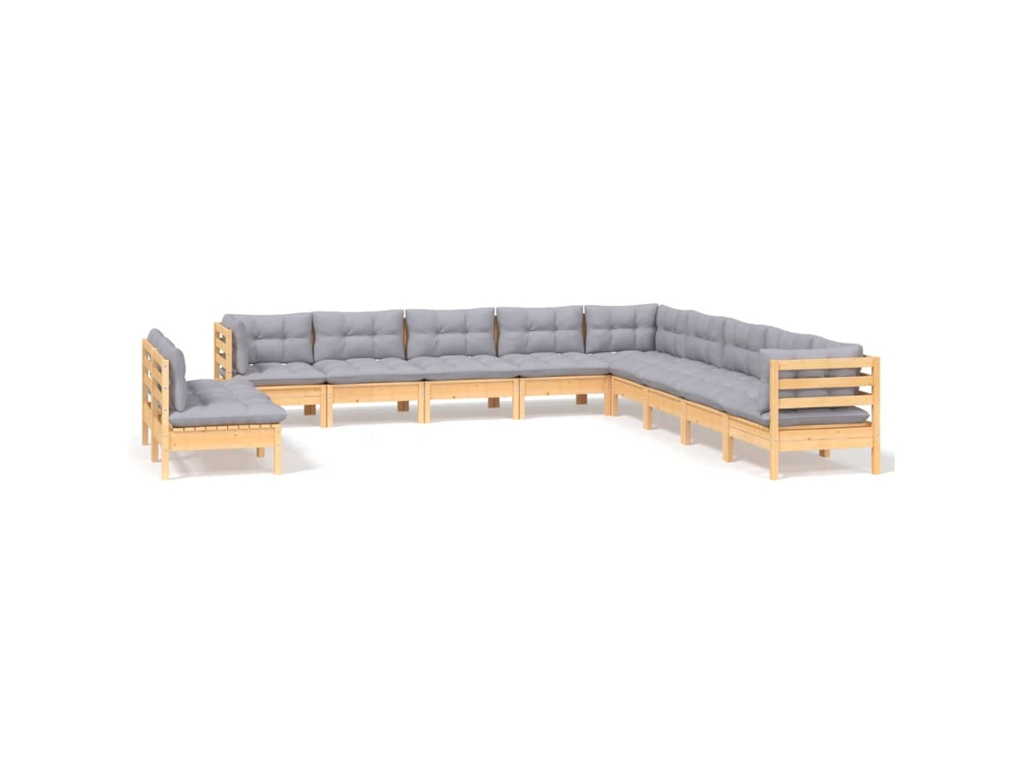 Garden Lounge Set, Garden Lounge Sets Vidaxl Cinzeto Madeira De Pinho (n/a)