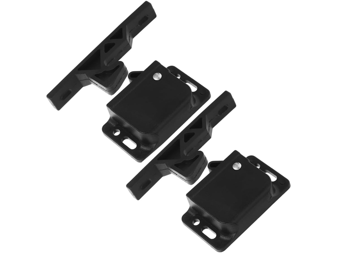 Conjunto De 2 Travas Porta Armário Rv Em Abs Com Montagem Lateral Para Gavetas Trailers E Outros Veículos