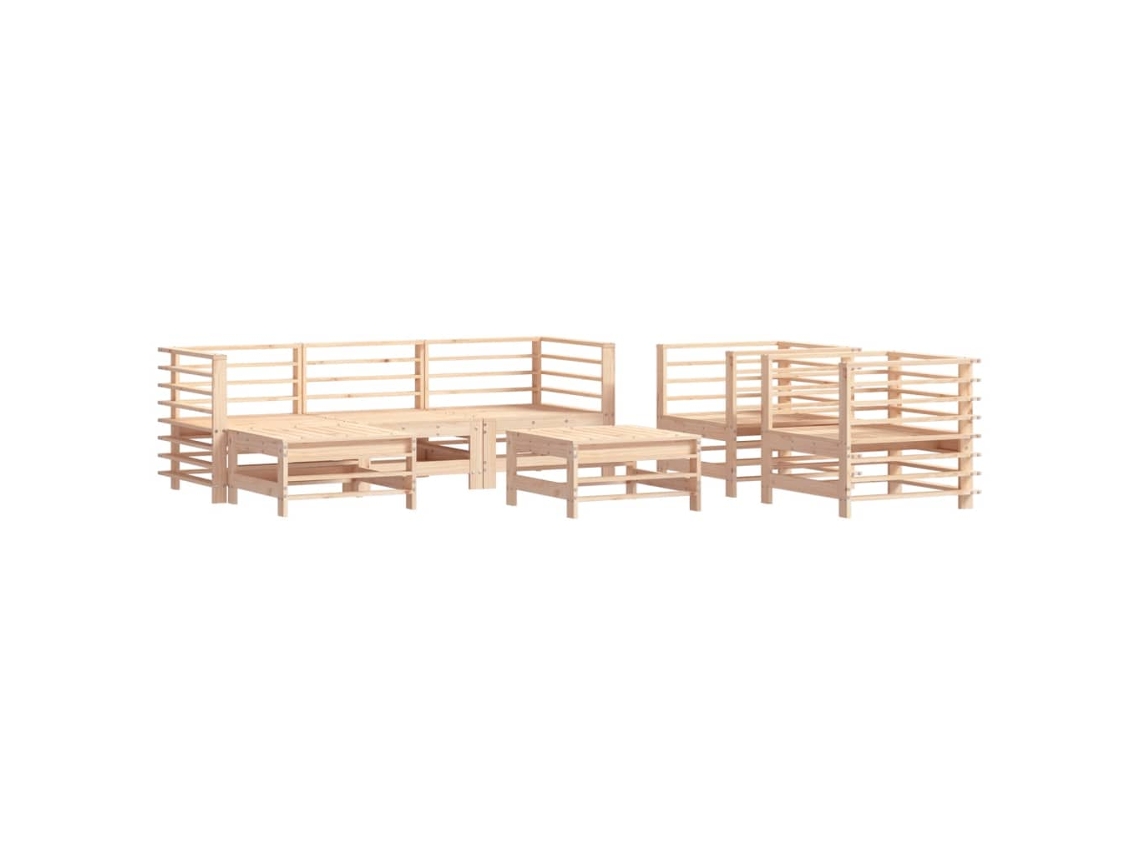 Conjunto Lounge Jardim Pinho Maciço 7 Peças MAISON EXCLUSIVE