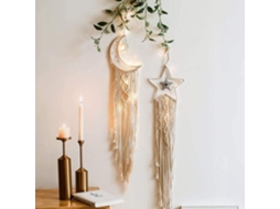 Conjunto de 2 Mandalas Parede com Lua e Estrelas BRILVIBERA
