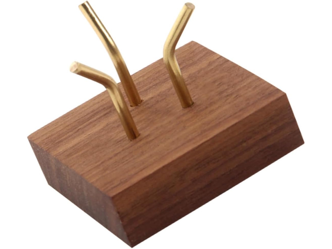 Suporte Multifuncional Exibição Minerais Nogueira Cobre Acabamento Delicado Ideal Vitrines Salas Aula Arte GOKOCO