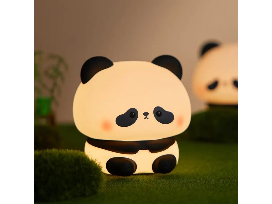 Luminária Noturna De Led Em Silicone Com Sensor De Toque Mdug (cabeça De Panda)