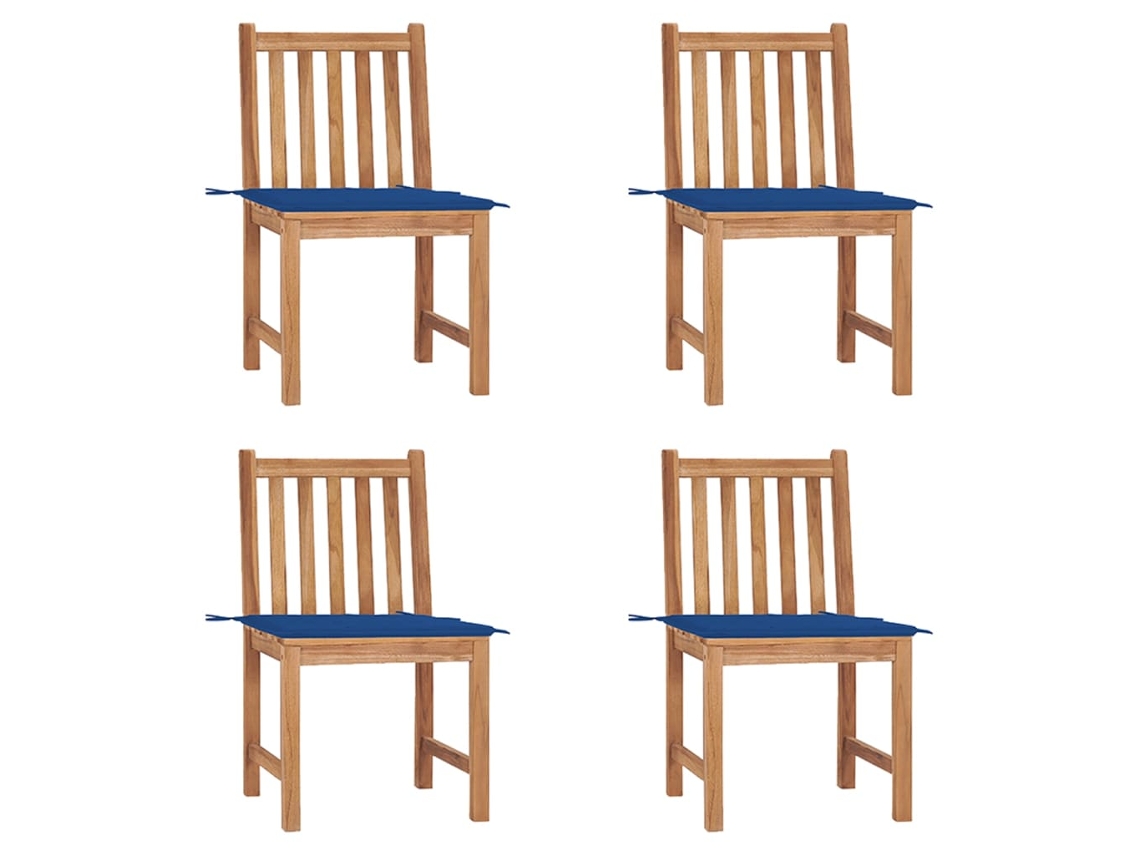 Garden Chair, Garden Chairs Vidaxl Azul Madeira (n/a)