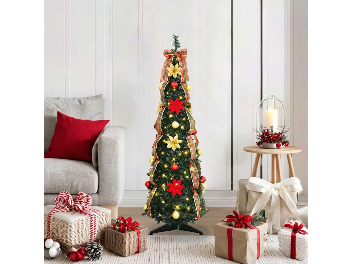 Vidaxl Árvore De Natal Artificial Com 50 Leds Verde 125 Cm Pvc