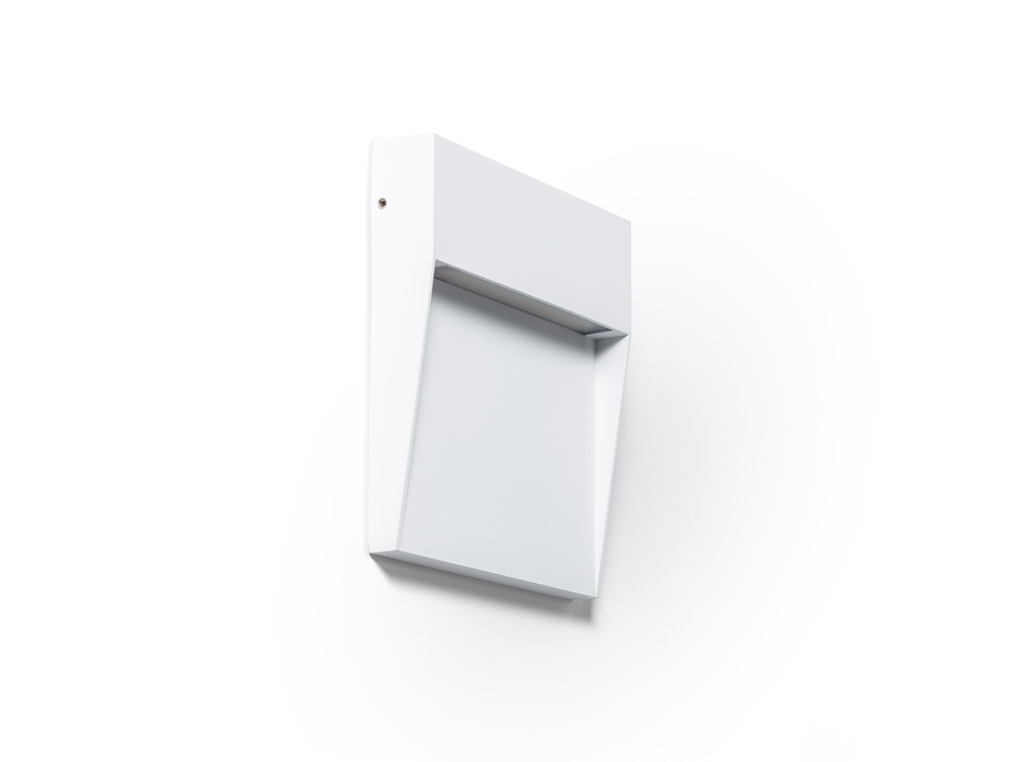 Aplique De Parede Exterior Led 6,5 W, Cct Selecionável, Alumínio, Acabamento Quadrado Jade Branco