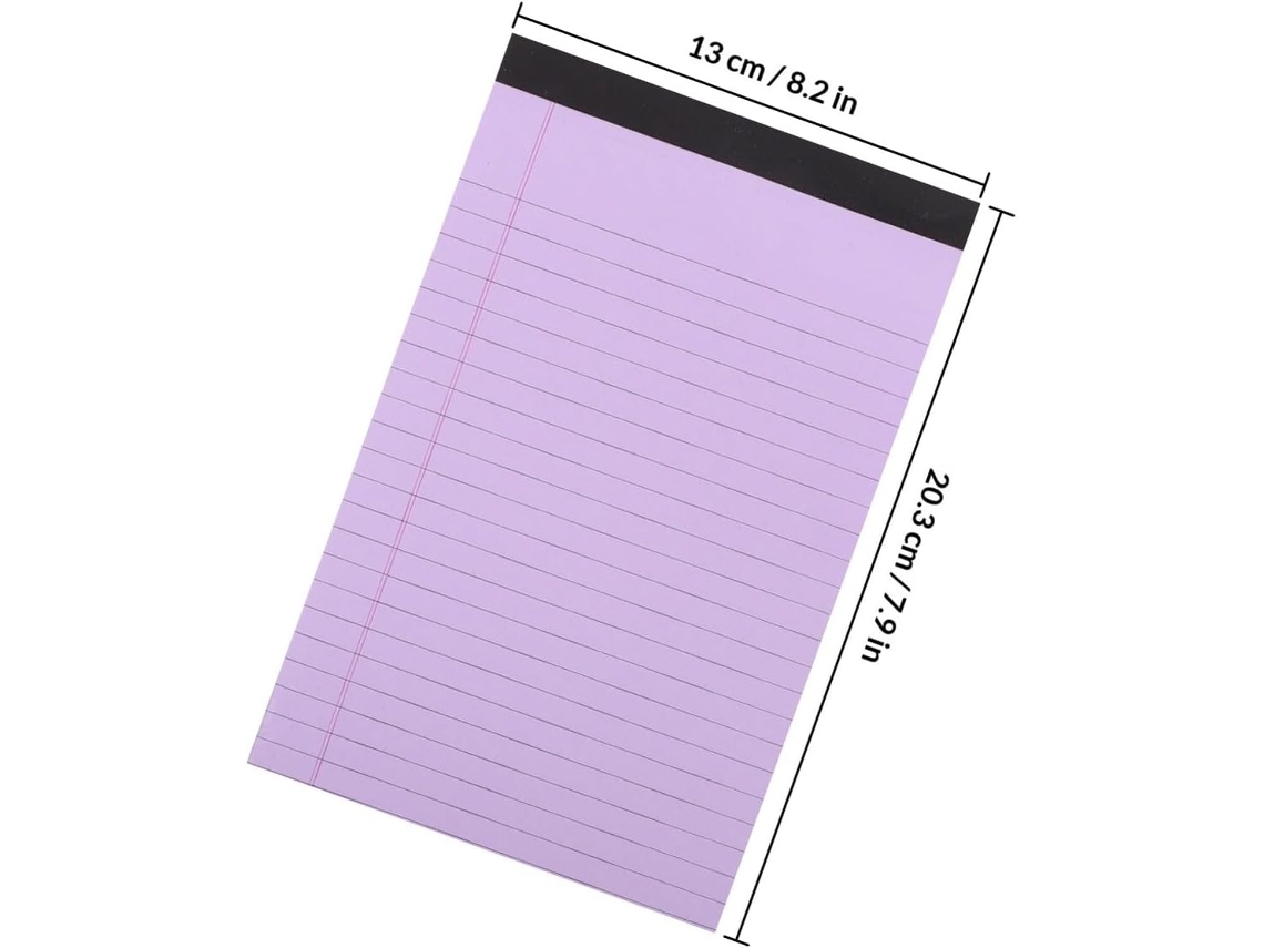 Conjunto De 4 Blocos De Notas A5 Com Linhas, Papel Destacável Antiaderente, Pequenos De Para Escritório E