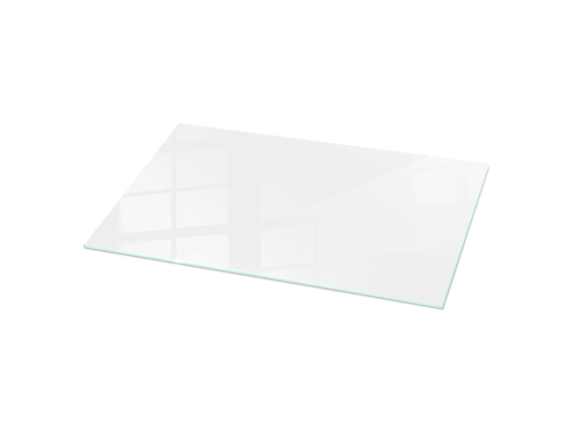 Tampo De Vidro Retangular Espelharte (100x50 Cm - Cor Branca Lisa - Branco)