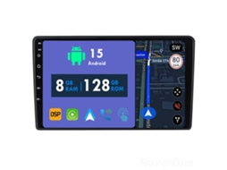 Auto Rádio Carro Bluetooth Autoradio 8GB RAM 128G ROM CarPlay Navegação GPS Ecrã Táctil RoverOne para Volkswagen Touareg GP 2002-2010  