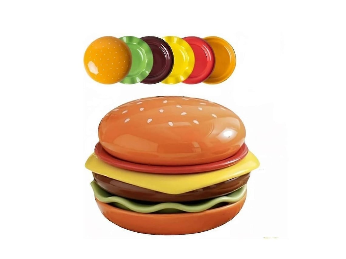 Stackable Burger Plate Set,hamburger Plate Set,burger 6-layer Mini Dinner Plate