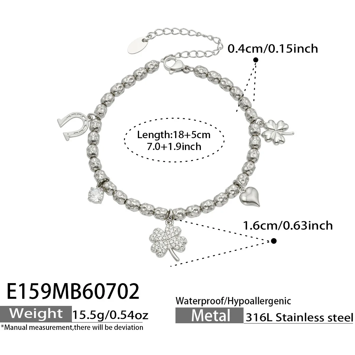 Pulseira Com Pingente De Coração De Inseto, Um Presente De Aniversário Versátil Para O Dia A Dia.