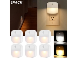 Soquete para Luz Noturna com 6 Leds e Sensor de Movimento, Luz Noturna, Luz para Armário, Branco Quente BRILVIBERA