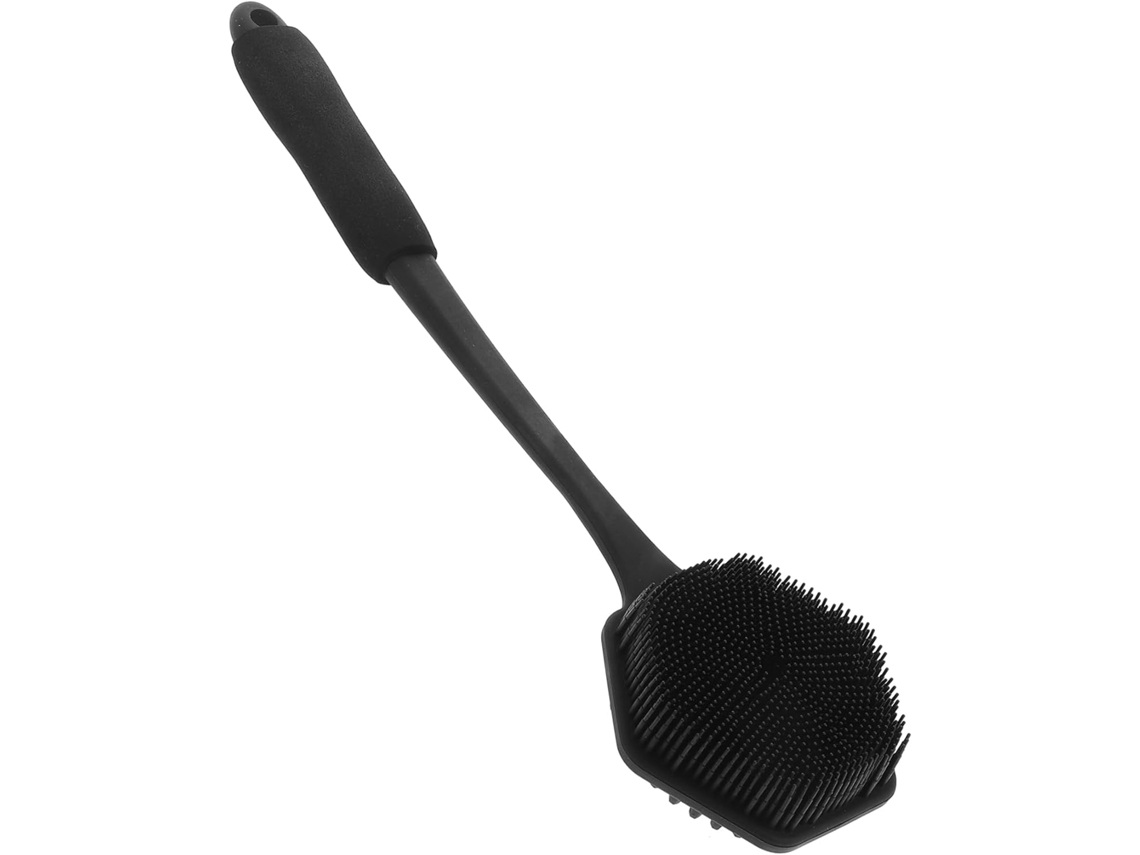 Escova De Silicone Dupla Face Frcolor Com Cabo Longo Para Lavar E Limpar As Costas Acessórios Banho