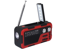 Rádio Portátil De Emergência Com Carregamento Solar, Manivela E Rádio Am/fm/noaa Com Informações Meteorológicas. Brilvibera