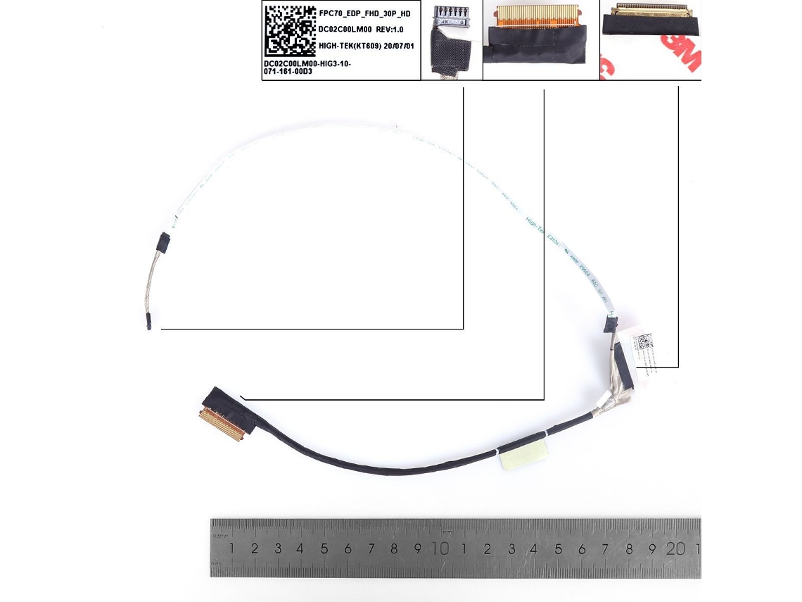 Cabo LCD/LED Hp Pavilion 17 Cd Fpc70 Dc02c00lm00 30 pinos compatível com Dc02c00lm00
