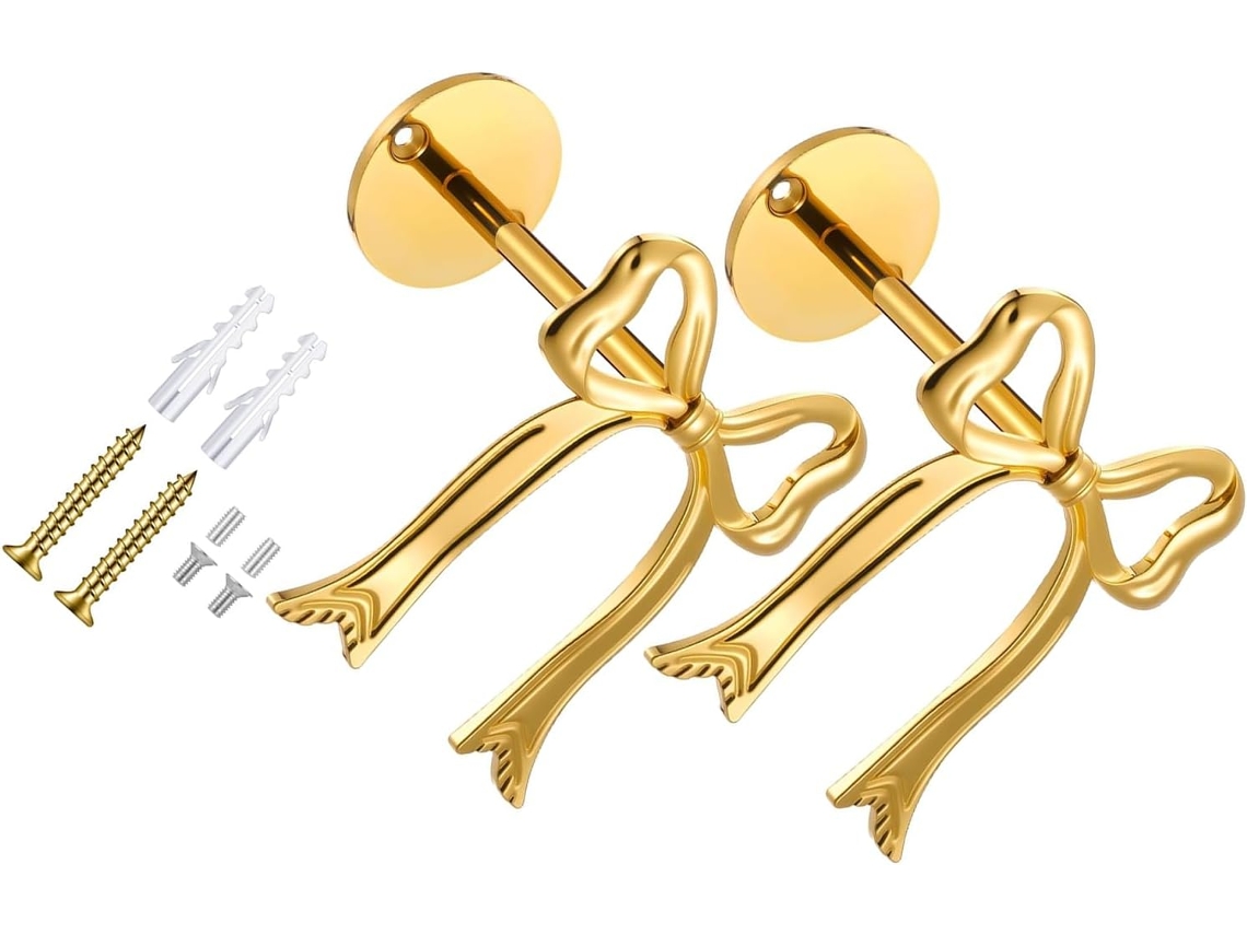 Conjunto De 2 Elegantes Prendedores Metal Cortinas Duplas, Ideais Decoração De Casa Feitos Liga Metálica