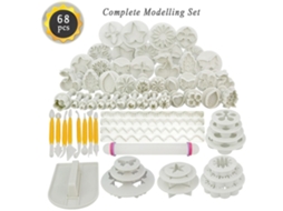 68 Peças: Conjunto De Moldes Para Pastéis, Cortadores De Fondant E Ferramentas De Decoração Para Biscoitos E Bolos