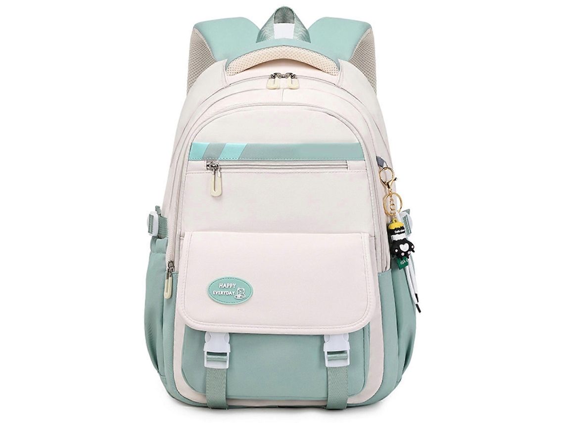 Mochila Escolar Para Meninas, Alunas Do Ensino Fundamental, Versátil, Para Volta Às Aulas, Bolsa De Ombro, Estojo, Bolsa De Mão, Verde.