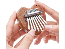 Mini Kalimba de 8 Teclas, para Iniciantes e Amantes da Música, Chaveiro com Pingente de Instrumento Musical, Acessórios Incríveis AQUAFORGE