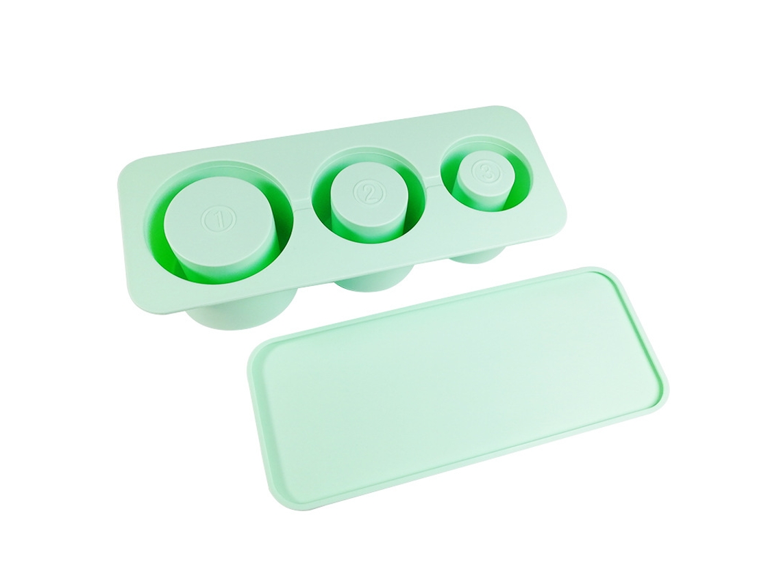 Forma De Gelo Fácil De Remover, Cubos, Bandeja De Silicone De Qualidade Alimentar Com Grande Capacidade - Verde Claro