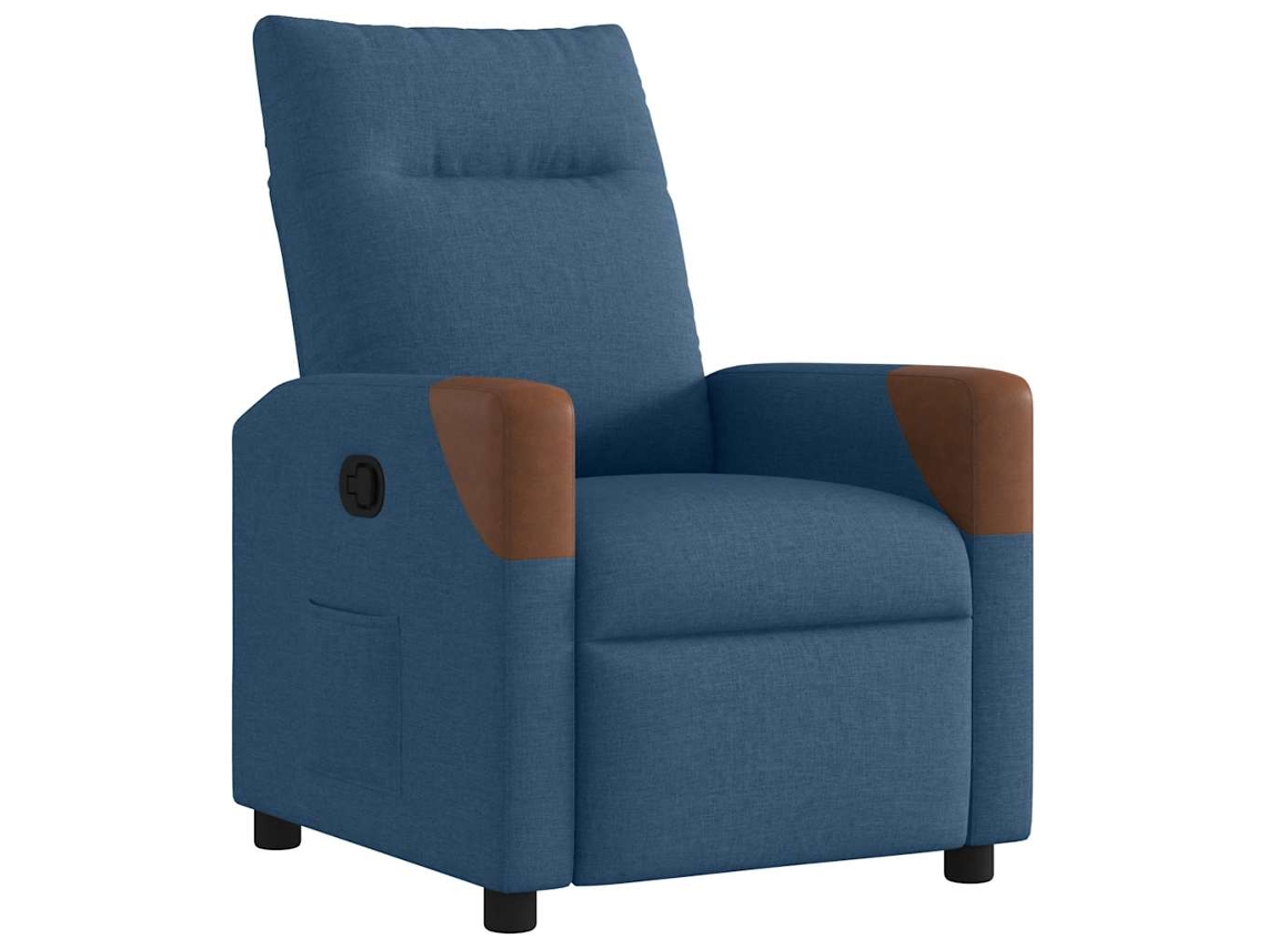 Poltrona reclinável VIDAXL Azul Tecido