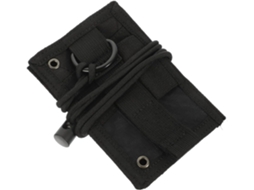 Porta Crachá Oxford Preto, Durável E Leve, Com Gancho Tático, Porta Cartões De Identificação Multiuso E De Estudante